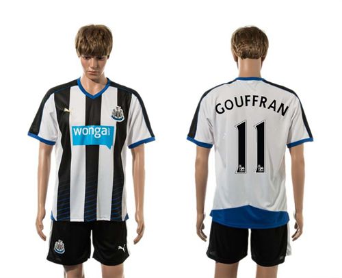 Newcastle #11 GOUFFRAN Home Soccer Club Jersey
